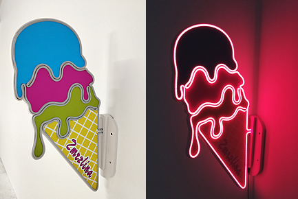 Svítící reklamní výstrč oboustranná