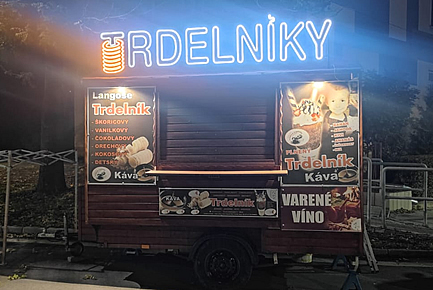 Neonové světelné 3D logo trdelník