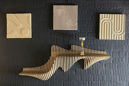 3D umění - police a obklad